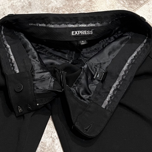 Express Design Studio Bootcut Low Rise Pants Size 0 Stretch Pockets Solid Black - Picture 5 of 9